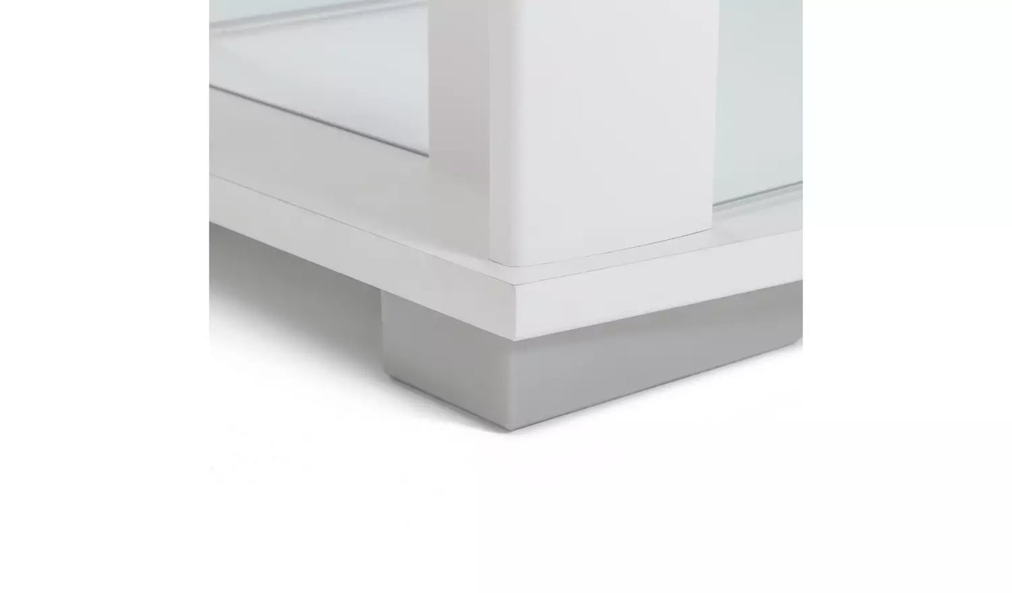 Stella 2 Door Glass Display Cabinet - White Gloss